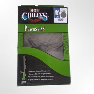 Hot Chillys PeachSkins Men's Large Crewneck shirt - Gray NWT